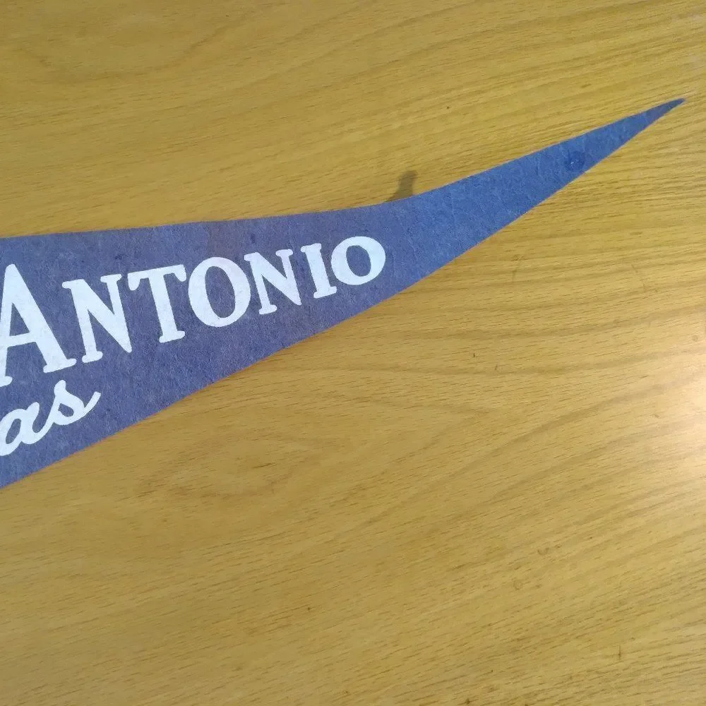 Vintage 60s San Antonio Texas The Alamo Pennant Flag